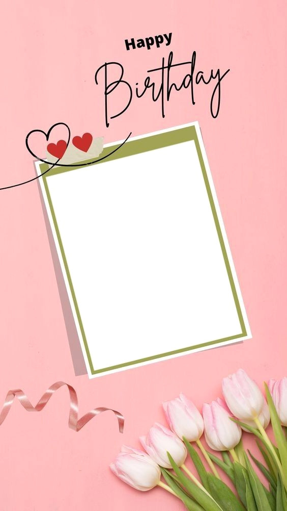 Happy Birthday Wish with Pastel Tulips