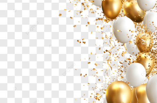 Gold Confetti Party Balloons