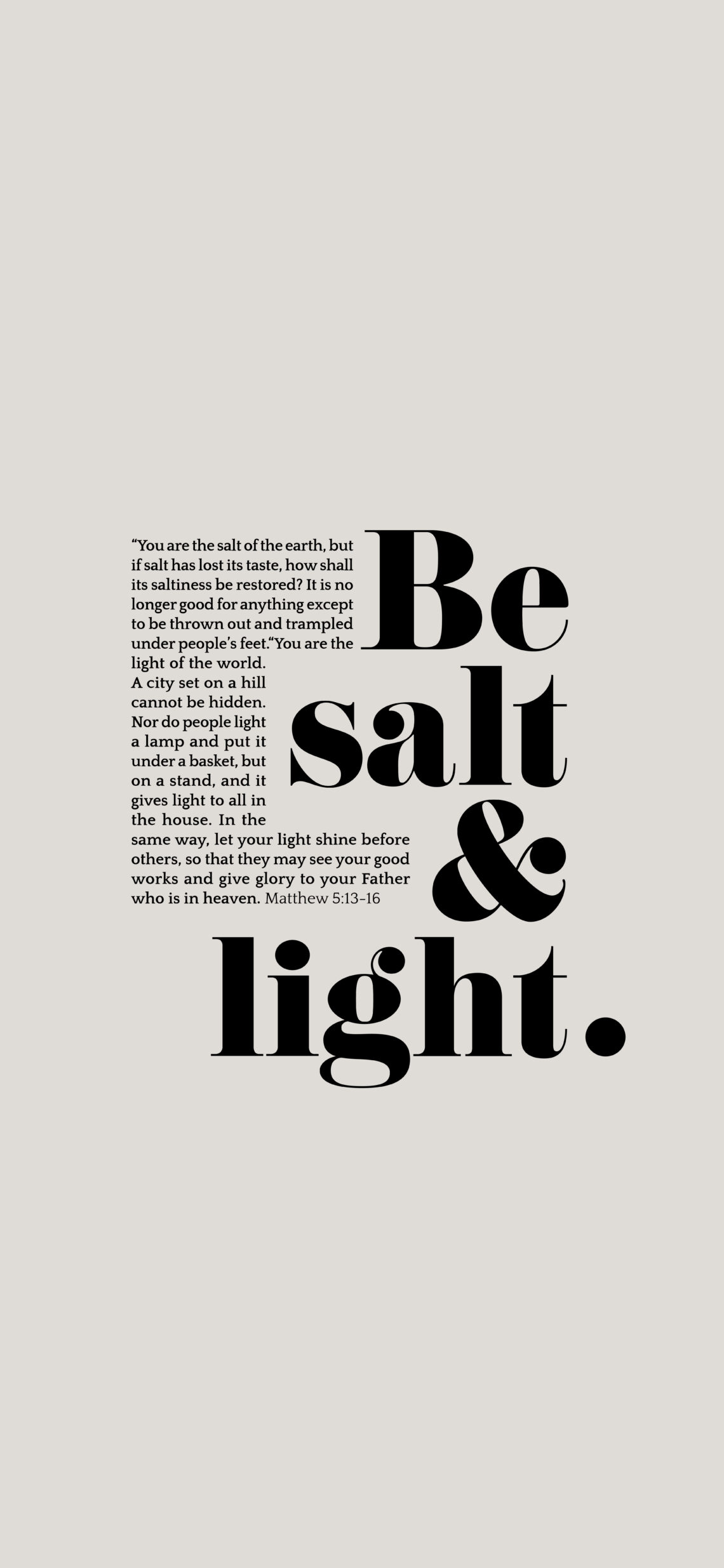Shine Your Faith: Salt and Light Bible Wallpaper
