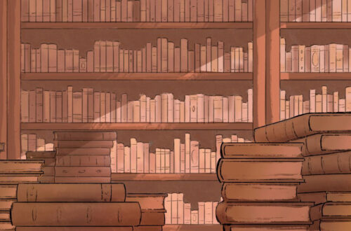 Vibrant Library Animation Backdrops