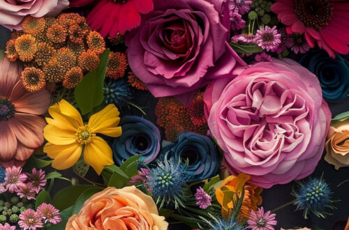 Elegant Floral Backgrounds: Colorful AI Art for iPhone & Android
