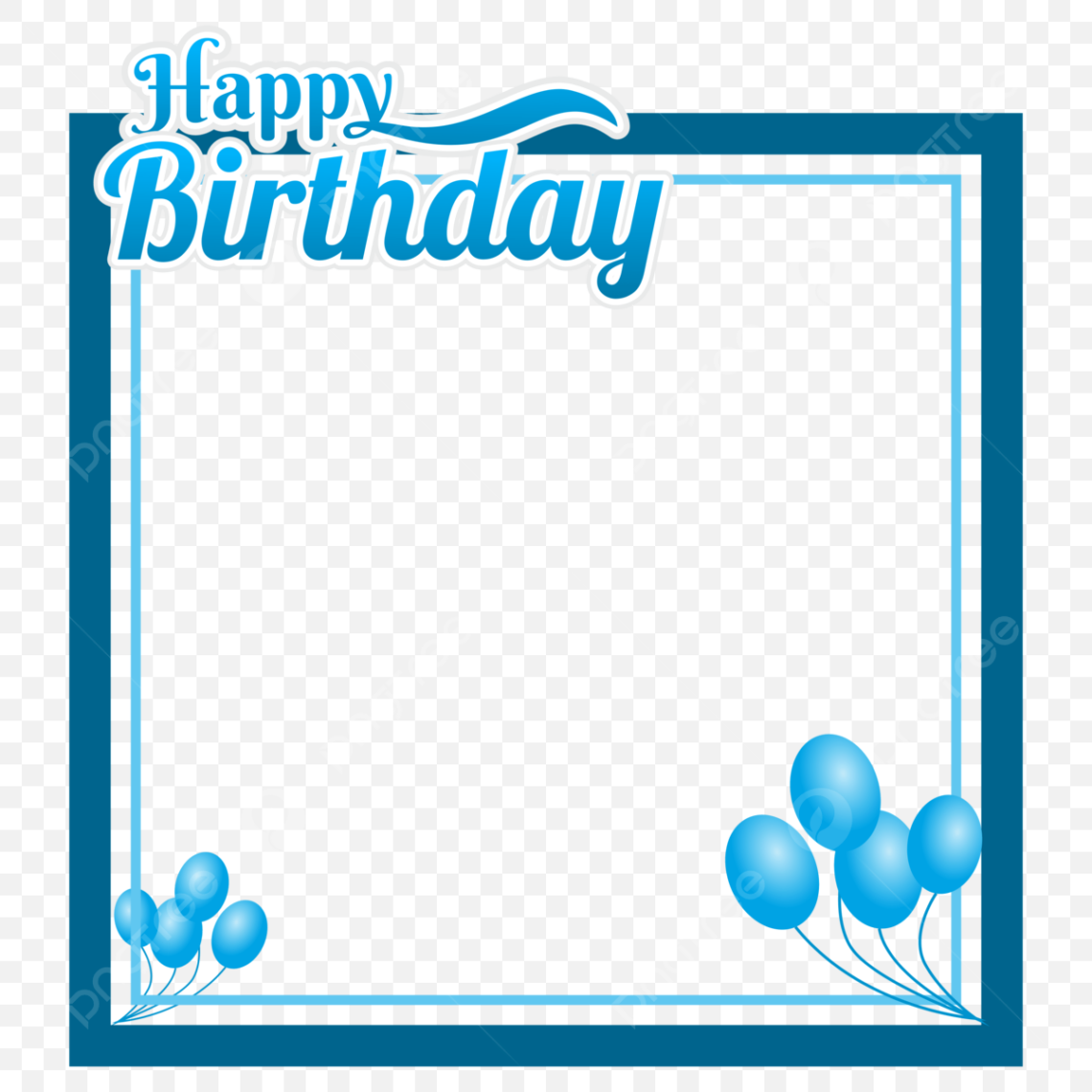 Free Happy Birthday PNG Images: Download Customizable Frame Designs