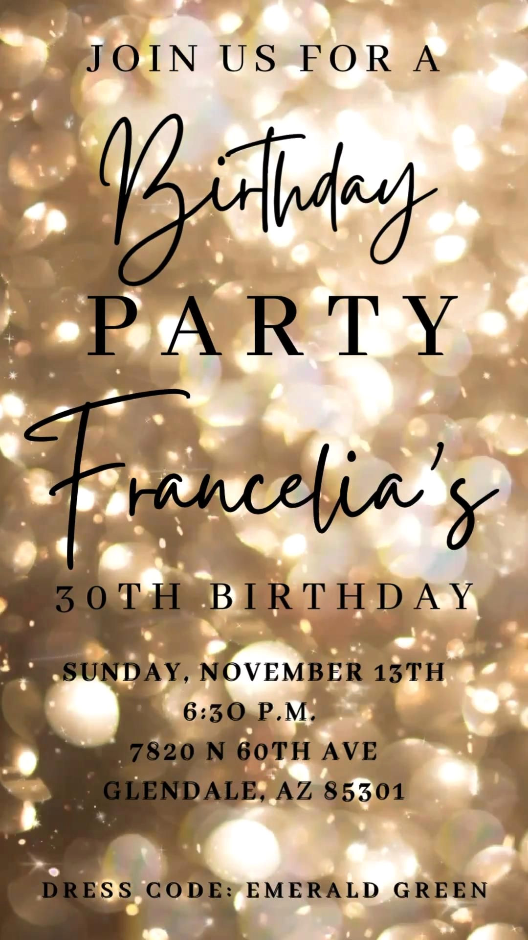 Add Golden Flair to Your Guest List — 1-Click Video Invitations