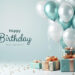 EPIC Birthday Background: Balloons & Gifts PSD