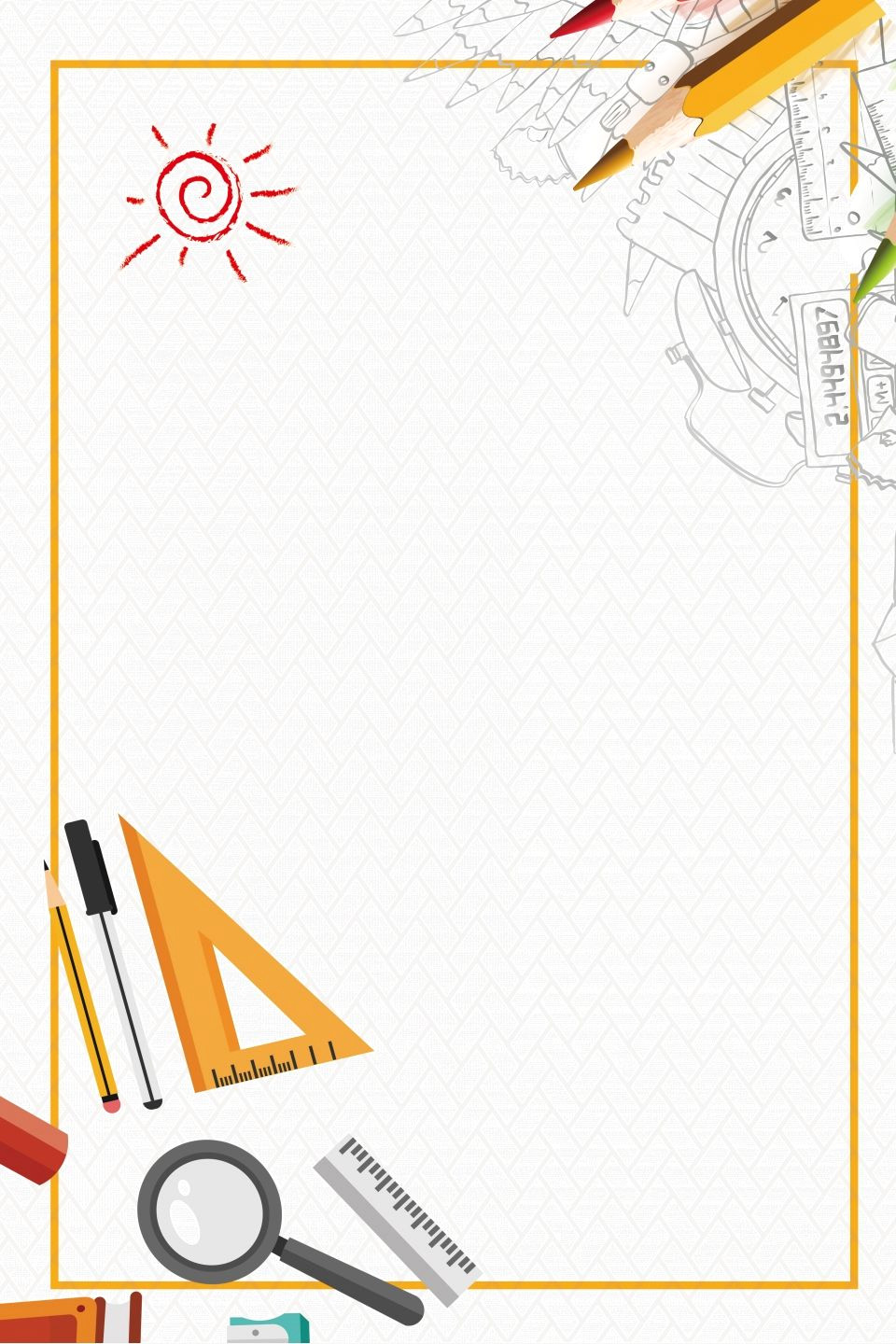 ‘Free Printable School Pencil Art Backgrounds For Kids & Classrooms’