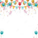 Rainbow Birthday Balloon Backgrounds: Free Download
