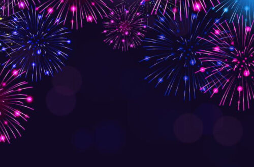 New Year Fireworks Party Backdrops for Free Download