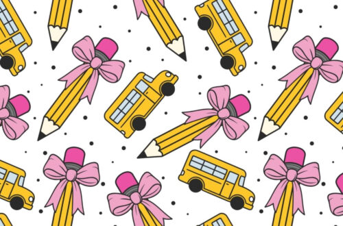 Retro School Bus Wallpaper for Kids’ Rooms