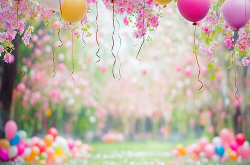Pastel Paradise Birthday Backdrop
