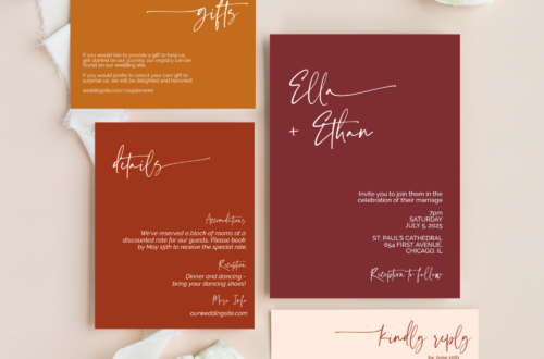 Autumn Minimalist Wedding Invitations