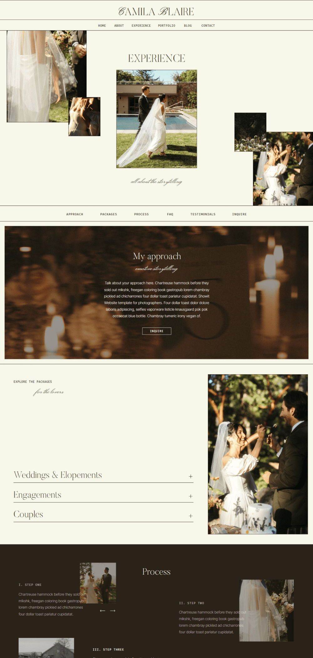 Ethereal Wedding Photography Website Inspo