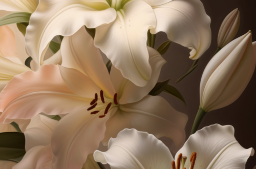 Elegant White Lilies Phone Wallpaper