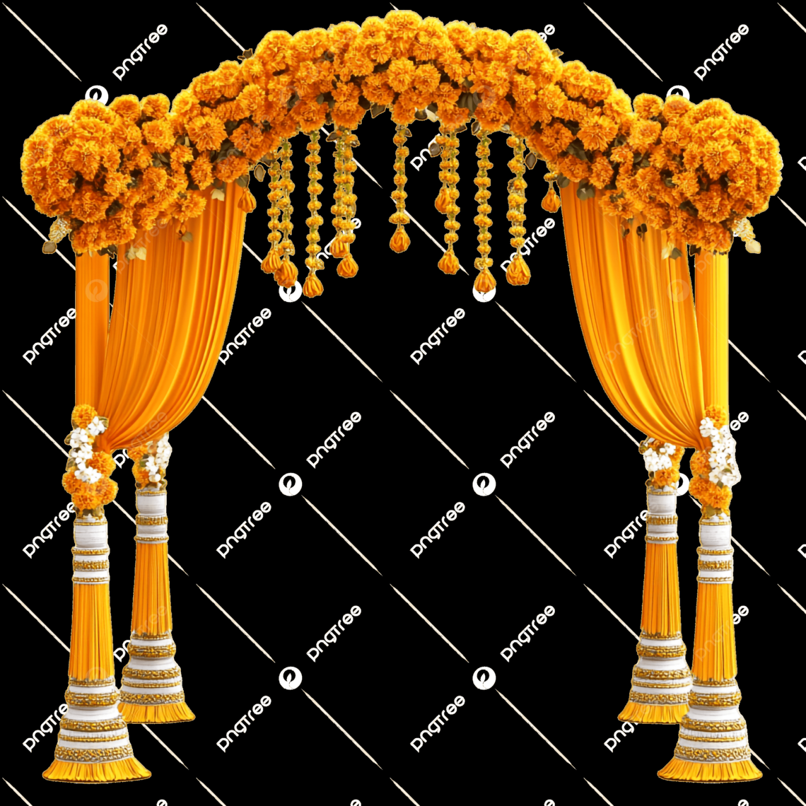 Ethereal Marigold Wedding Arch