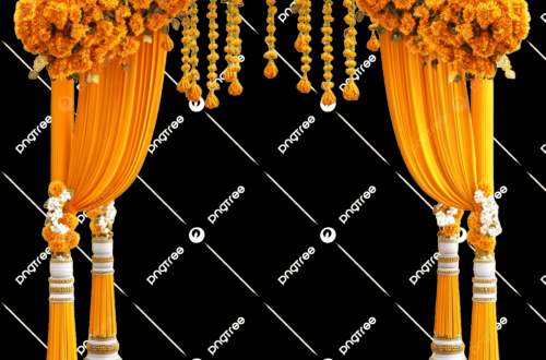 Ethereal Marigold Wedding Arch