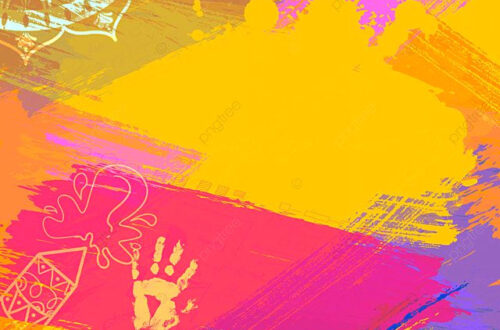 Vibrant Handprint Graffiti Backgrounds for a Festive Holi Feel