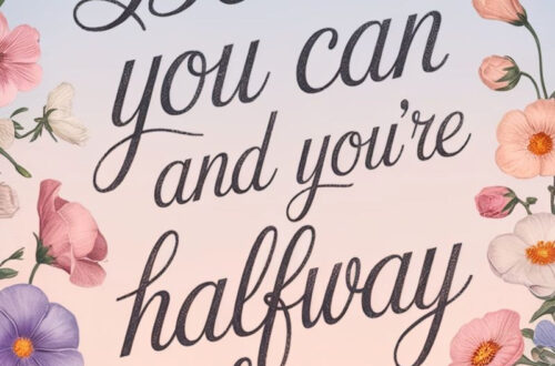 Believe Big: Uplifting Quotes in Floral Wallpaper Believe Big: Uplifting Quotes in Floral Wallpaper