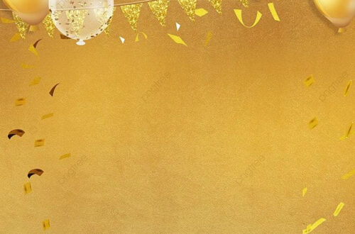 Golden Birthday Background with Warm Glow