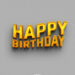 3D Golden Birthday Wishes Graphics (Transparent PNG)