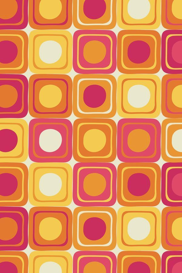 60s Background Vector: Swirly Abstract Patterns