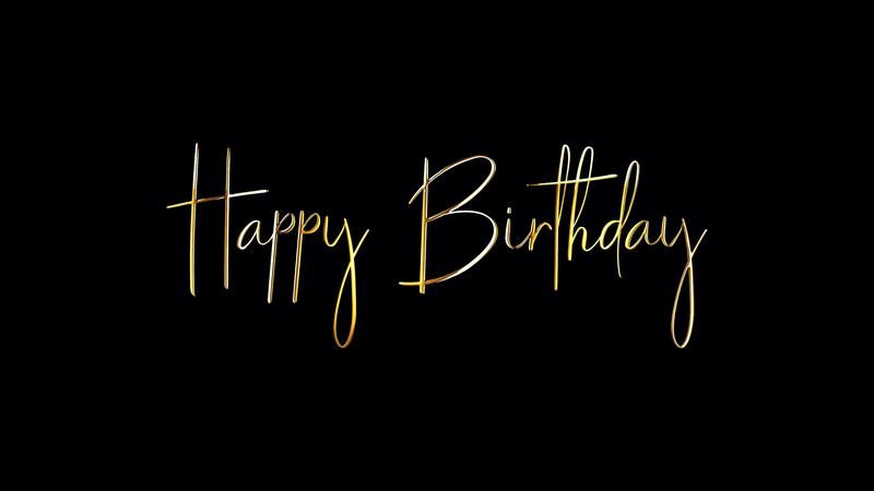30+ Free Happy Birthday Golden Text Backgrounds for Instant Download