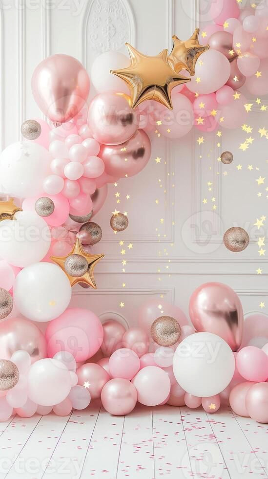 Blowout Bash Decor: Gold-Toned Balloon Extravaganza