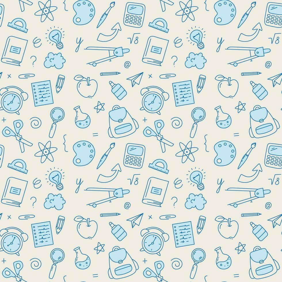 Doodle School Supplies Background