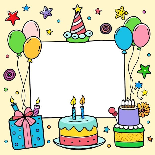 Happy Birthday Frame Vectors: Free Downloadables