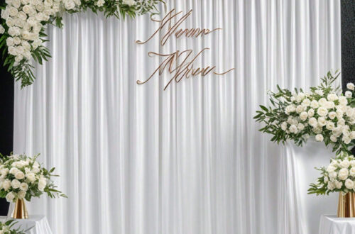 Stretchy Wedding Backdrop Cloth, Perfect for Romantic Wedding Decor Stretchy Wedding Backdrop Cloth, Perfect for Romantic Wedding Decor