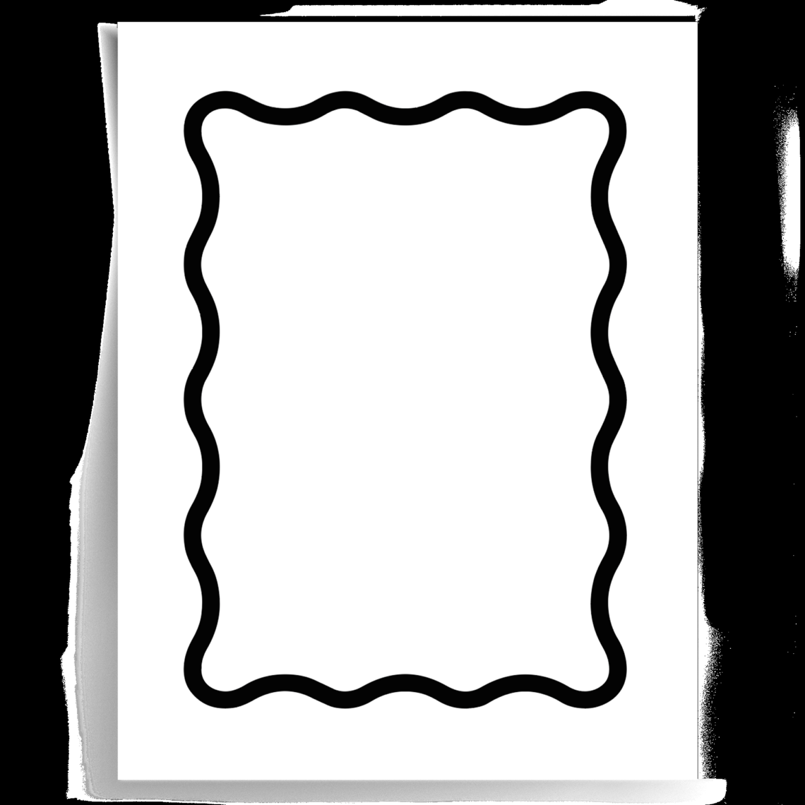 Elegant White Backdrop with Distinctive Black Waves