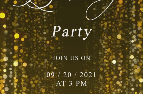 Sparkling Birthday Surprise: Instant Download Glitter Rain Video Invite