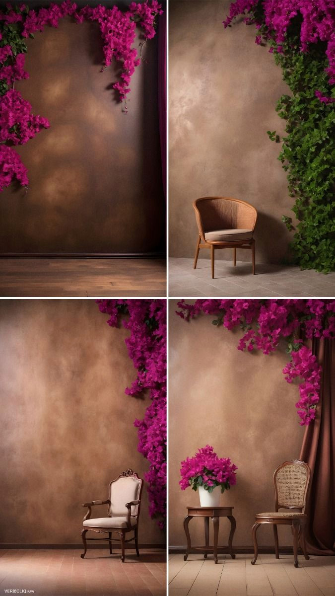 Bougainvillea Blooms in Dreamy Background Scenes