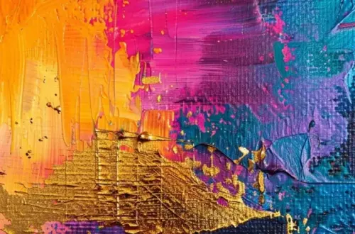 Golden Textures: Creative Color Explosion