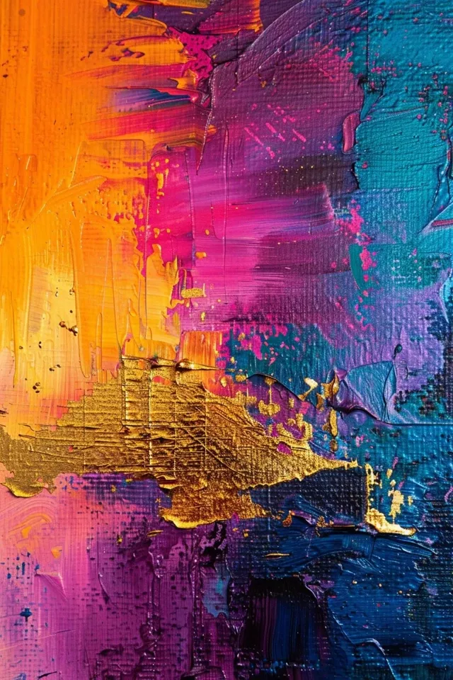 Golden Textures: Creative Color Explosion