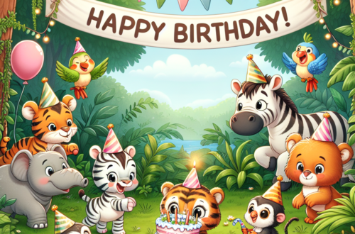 Create Your Own Jungle Animal Birthday Card