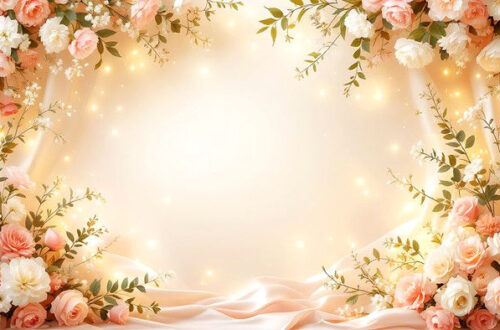 Golden Floral Wedding Arch Inspiration (Free Downloads)