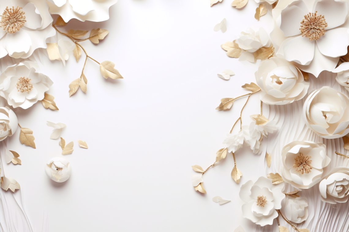 Elegant White Wedding Backdrop