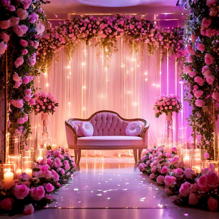 3D Marvels: AI-Generated Wedding Hall Decorations
