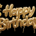 3D Golden Birthday Wishes in a Flash