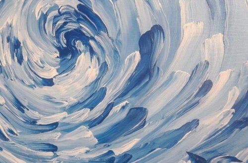 Stunning Oversized Aqua Painting for Your Dream Living Room