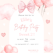 Pink Birthday Invite: Edit & Print Your Own
