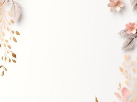 Elegant White Wedding Invitations with Floral Backdrop