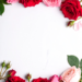 Romantic Floral Wreath: Pink and Red Rose Beauty Romantic Floral Wreath: Pink and Red Rose Beauty