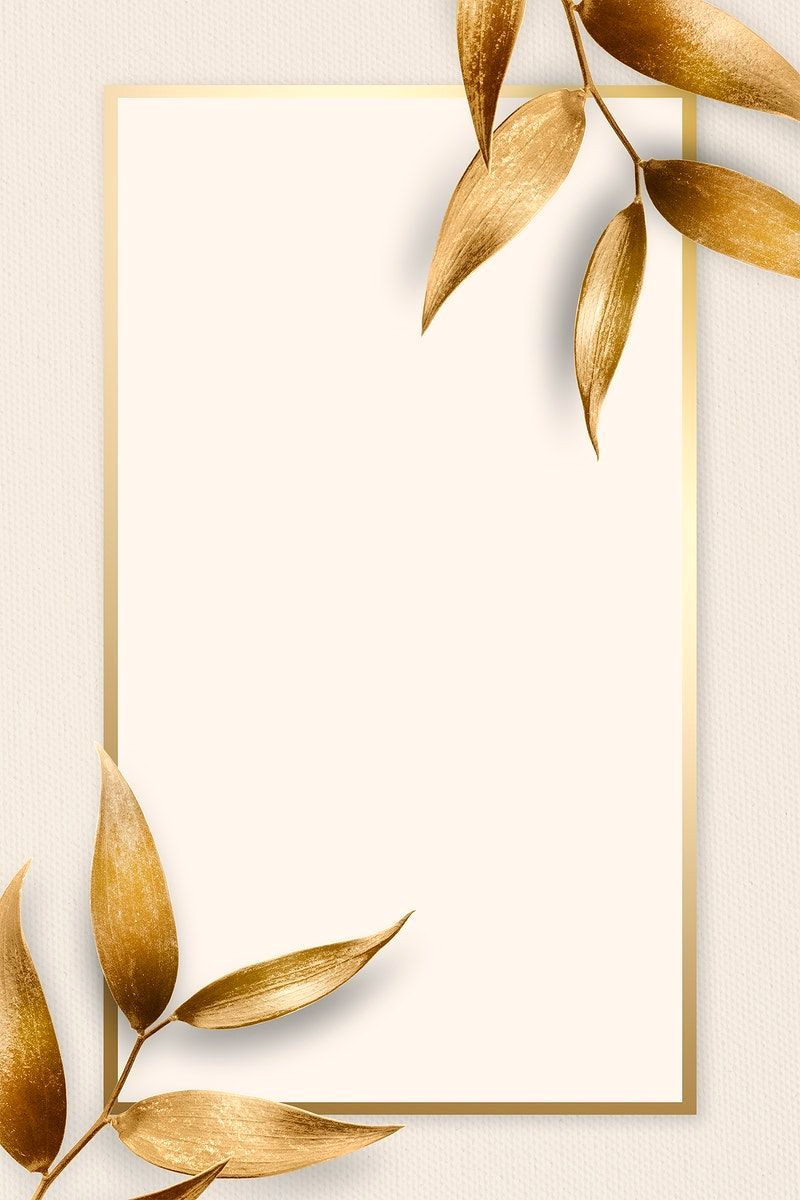 Golden Olive Leaves in a Luxe Beige Frame