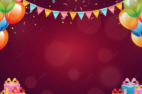 Free Cartoon Balloon Birthday Backdrops