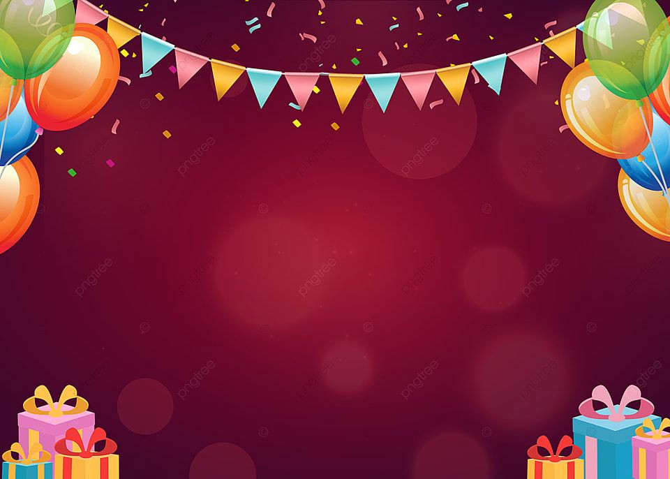Free Cartoon Balloon Birthday Backdrops
