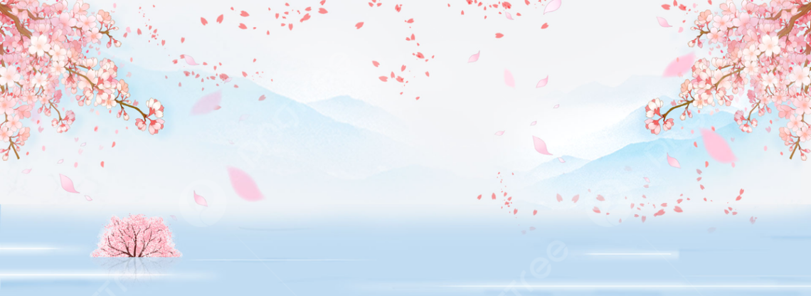 Romantic Pink Flower Peak Backdrop for Free Download