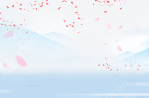 Romantic Pink Flower Peak Backdrop for Free Download