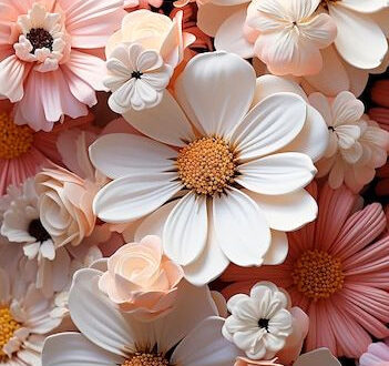 Elegante Flor de Pantalla de Teléfono