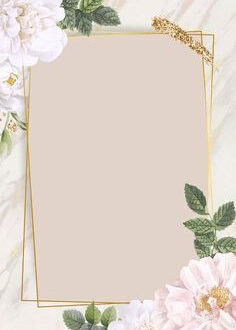 Rose Gold Frame with Marble Effect (Free Vector)