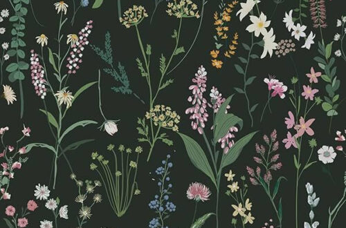 Dark Green Floral Peely Wallpaper — Easy Peel & Stick Drawer Decor Dark Green Floral Peely Wallpaper — Easy Peel & Stick Drawer Decor